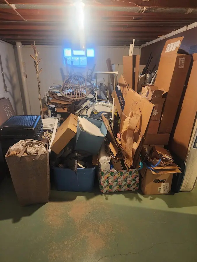 Roll-off dumpster container at job site for Yard Waste Dumpster Rental in East Caln